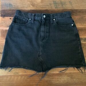 MADEWELL Black Mini Jean Skirt